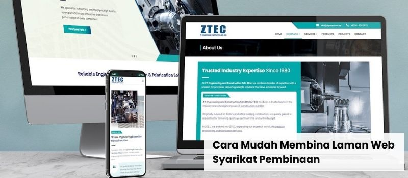 Cara Mudah Membina Laman Web Syarikat Pembinaan