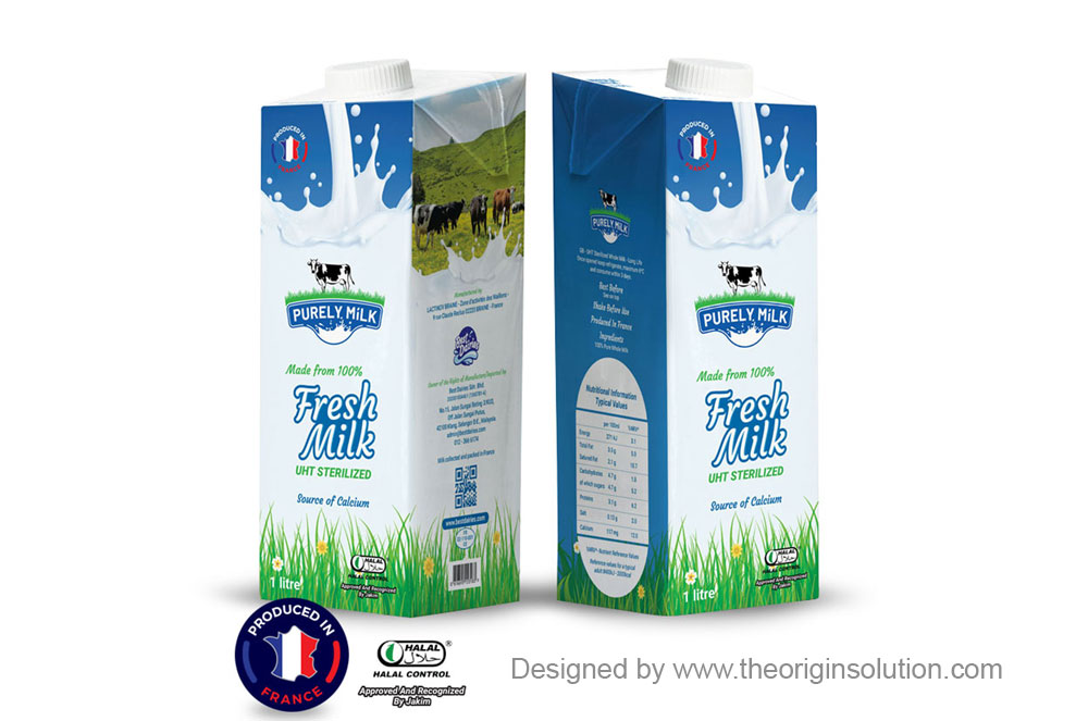 Fresh Milk Tetra Pak Packaging Design